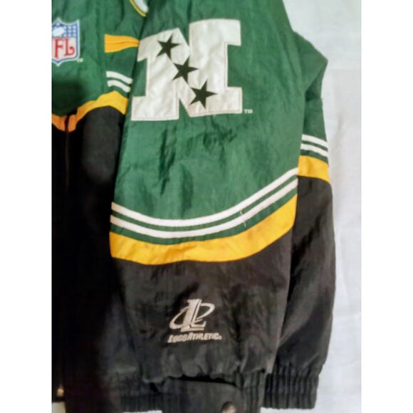Vintage 90s Pro Line Logo 7 Green Bay Packers Parka Jacket Diamond Hood Y2K - Picture 10 of 16